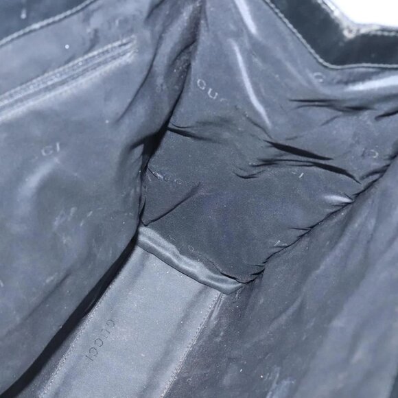 GUCCI GG Canvas Jackie Tote Bag Black Silver 002 1064 1669 Auth bs26232 - Picture 12 of 16